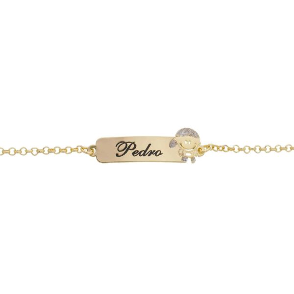 Pulseira Nome com Boneco (a) Cravejado - Image 2